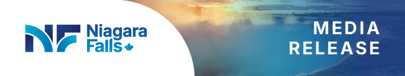 Decorative Media Release banner with the City of Niagara Falls logo