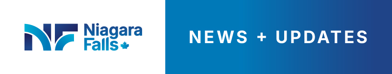 Decorative News + Updates banner with the City of Niagara Falls logo.